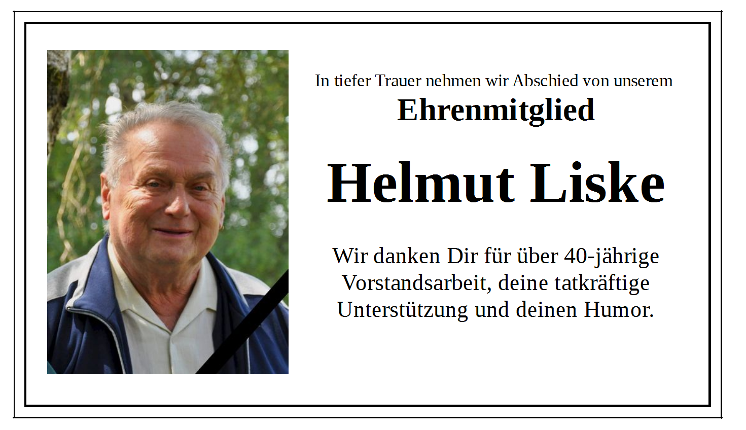 You are currently viewing Wir nehmen Abschied von Helmut Liske